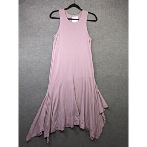Life Clothing Co Midi Tank Dress Womens Small Handkerchief Hem Purple Modal